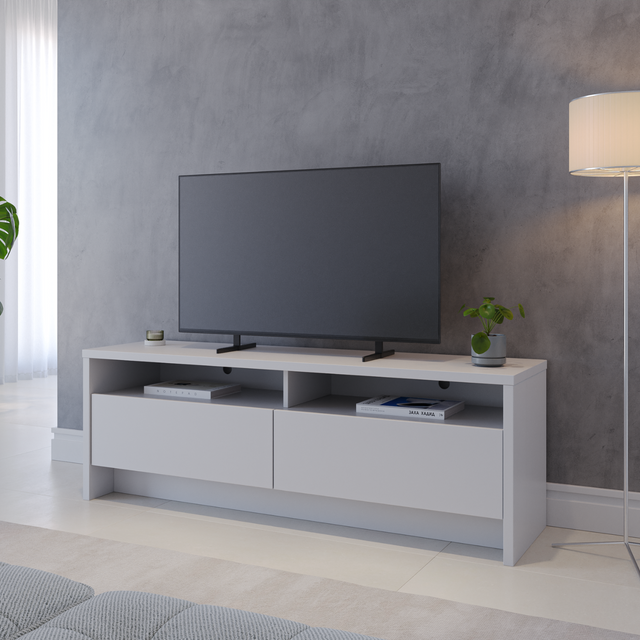 Rack para TV 50 Polegadas 2 Portas 135cm Aspen - Branco