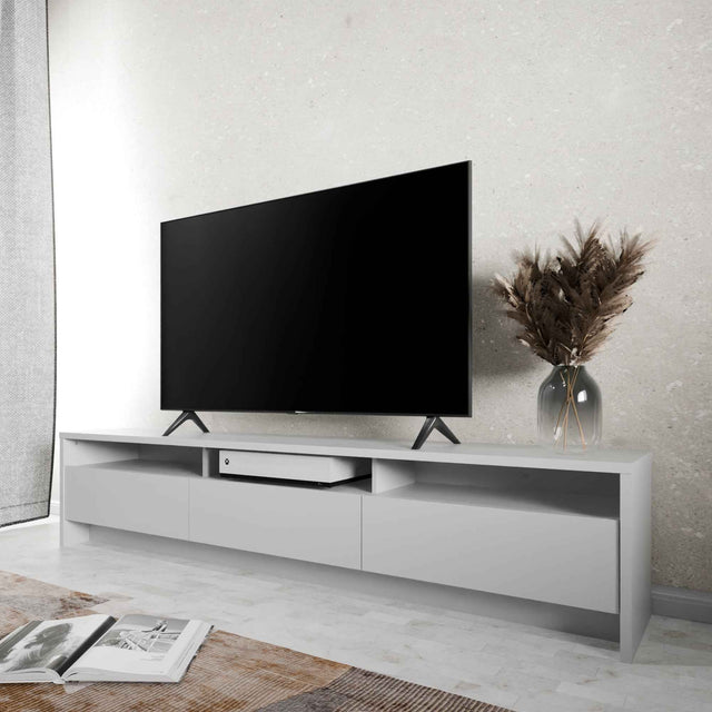Rack para TV 75 Polegadas 3 Portas 184cm Aspen - Branco