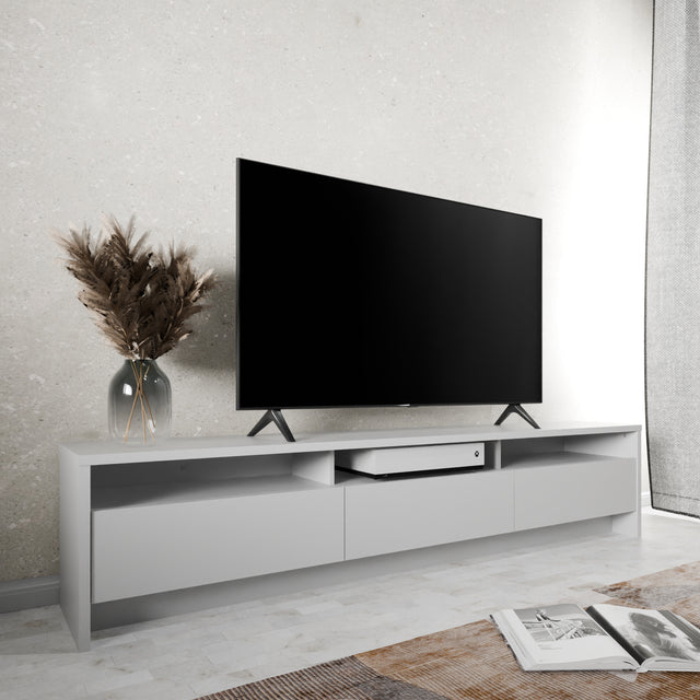 Rack Aspen 184cm 3 Portas para TV até 75 Polegadas Branco