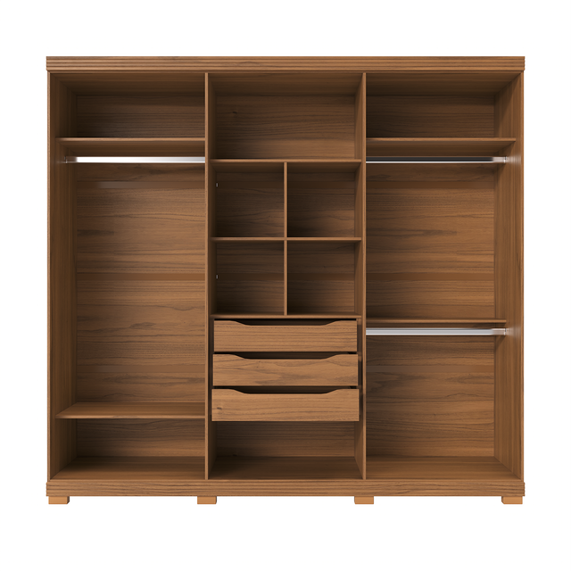 Guarda-Roupa Casal 6 portas Memphis 246cm Off White c/ Canella