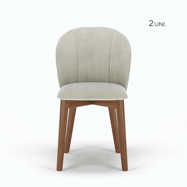 Conjunto c/ 2 Cadeiras de Madeira Alba