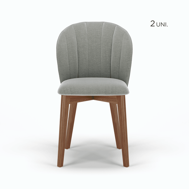 Conjunto c/ 2 Cadeiras de Madeira Alba