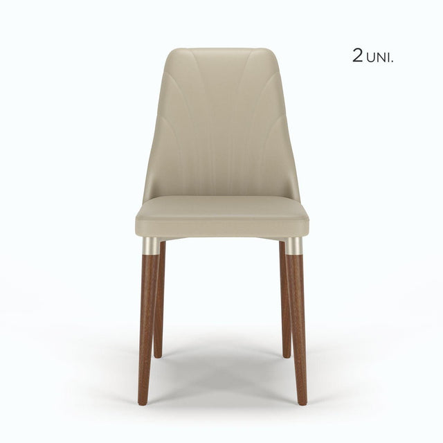 Conjunto c/ 2 Cadeiras de Madeira Loren