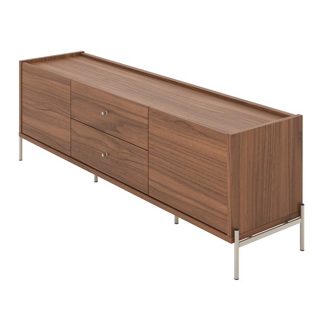 Rack para TVs até 75 Polegadas Jasper 220 cm Off White Fosco com Dourado