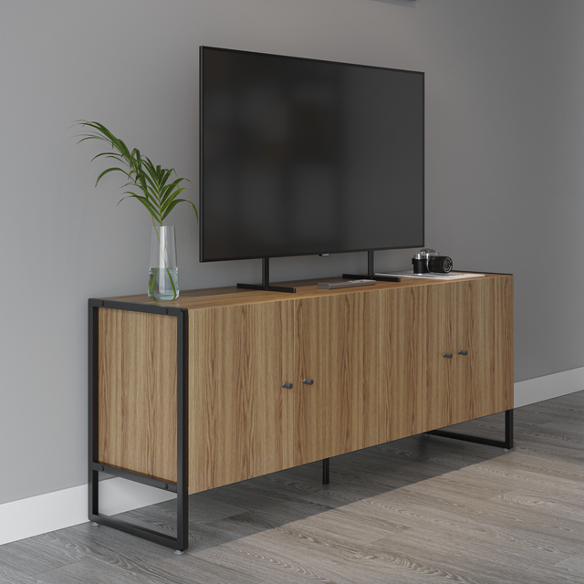 Rack para TVs até 50 Polegadas Voss 146 cm Freijó com Champanhe