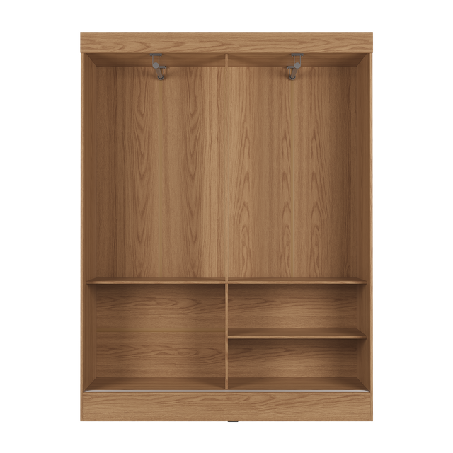 Guarda Roupa Solteiro 2 Portas de Correr Orazio 135cm Carvalho