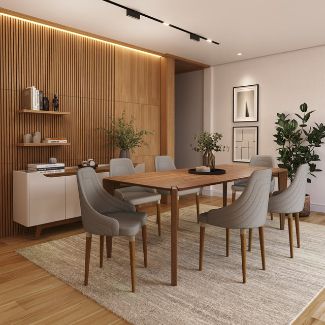 Conjunto c/ 2 Cadeiras de Madeira Evelyn Champanhe