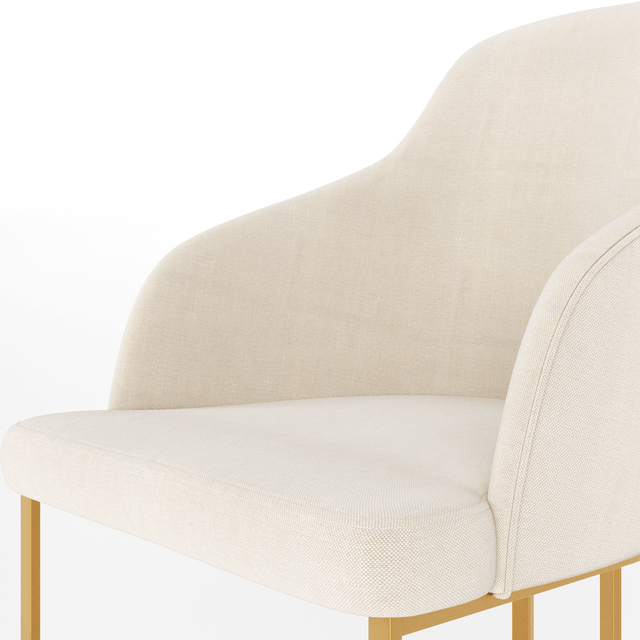 Cadeira de Aço Carbono Albany - Dourado