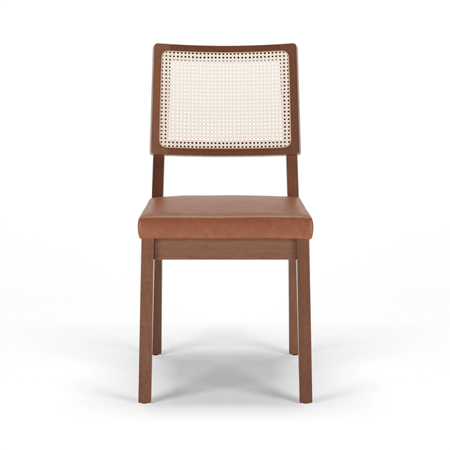 Cadeira de Madeira Saga Linho Bege