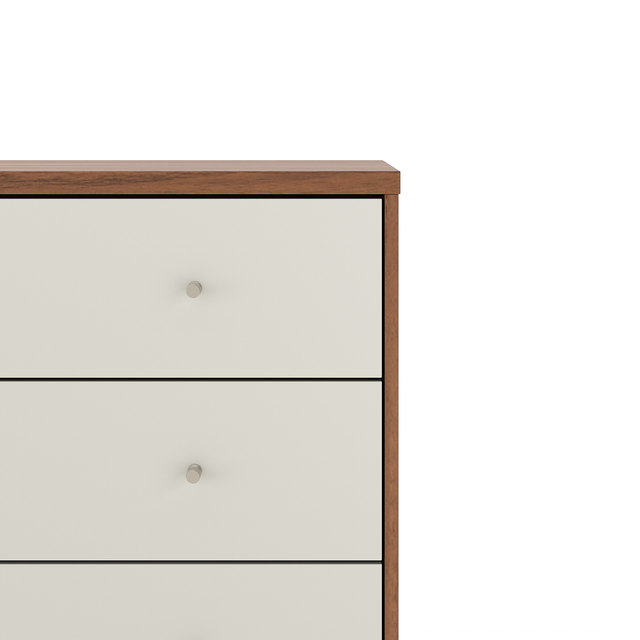 Cômoda 6 Gavetas Jasper 182 cm Branco Gloss com Dourado