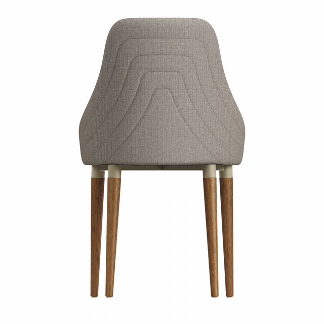 Conjunto c/ 2 Cadeiras de Madeira Evelyn Champanhe