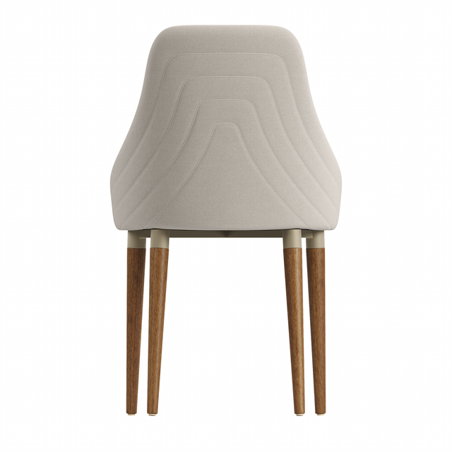 Conjunto c/ 2 Cadeiras de Madeira Evelyn Champanhe