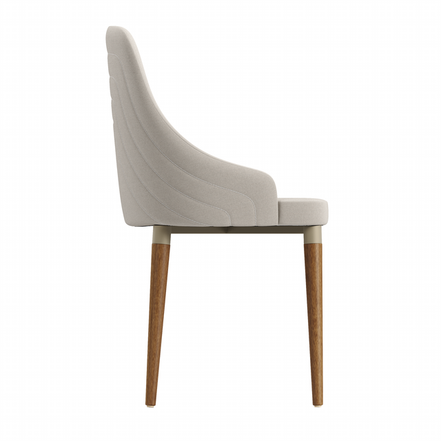 Conjunto c/ 2 Cadeiras de Madeira Evelyn Champanhe