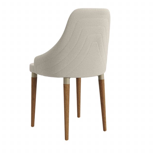 Conjunto c/ 2 Cadeiras de Madeira Evelyn Champanhe