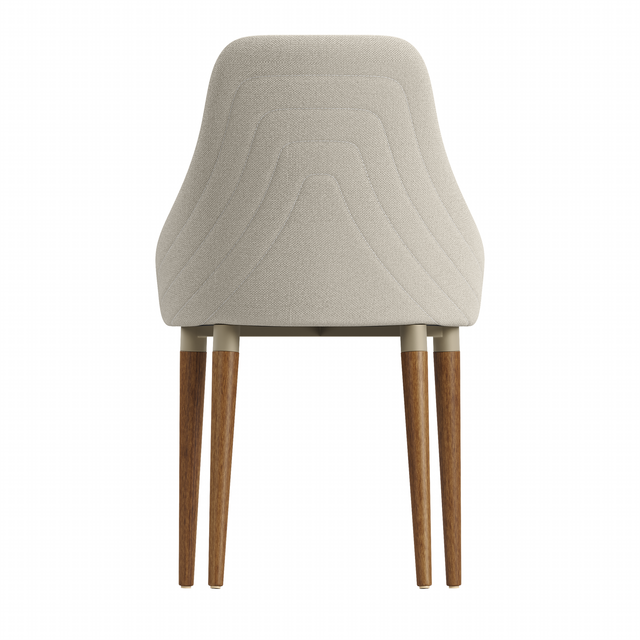 Conjunto c/ 2 Cadeiras de Madeira Evelyn Champanhe