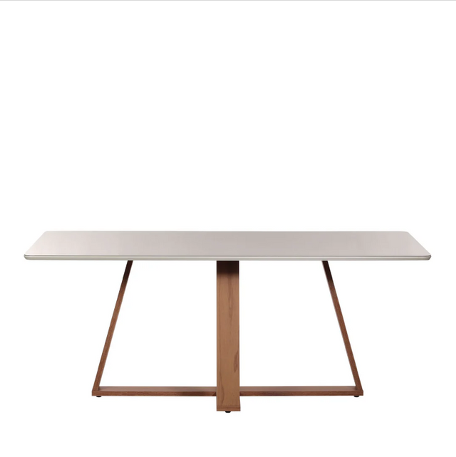 Mesa de Jantar Retangular Avena 180cm Off White com Canella