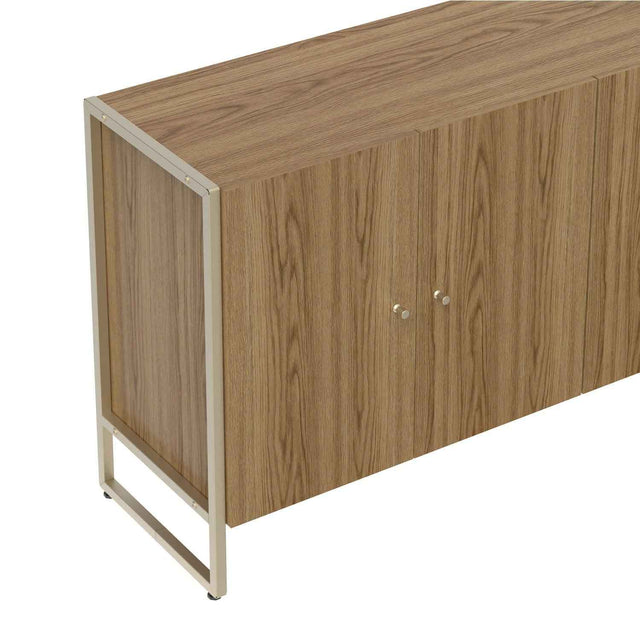 Balcão Voss 146 cm - Freijó c/ Champanhe