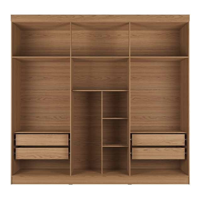 Guarda-Roupa Casal 6 Portas 4 Gavetas Lazzaro 231cm Branco