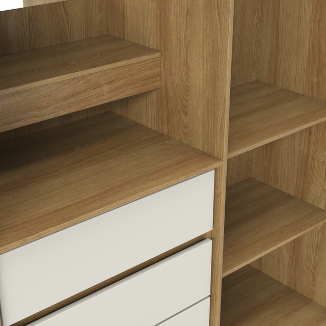 Guarda-Roupa Casal 2 Portas de Correr c/ Espelho Italo Carvalho com Grafite