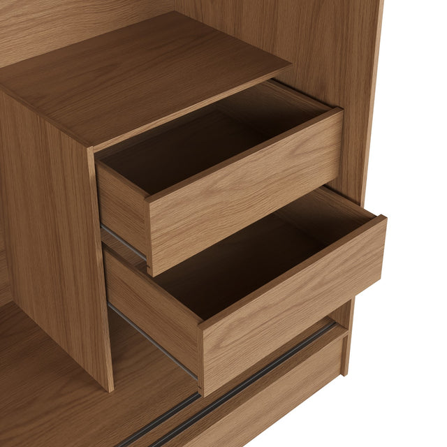 Guarda Roupa Casal 3 Portas de Correr c/ Espelho Vittorio 172cm Branco