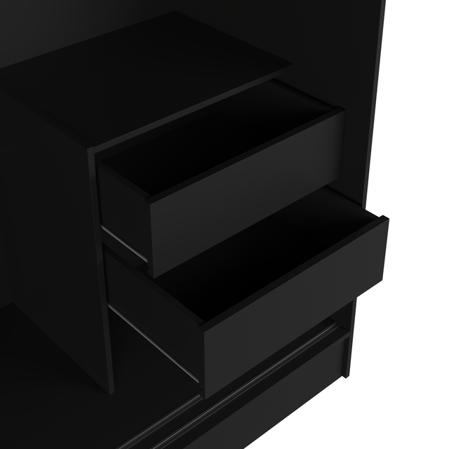 Guarda Roupa Casal 3 Portas de Correr c/ Espelho Vittorio 172cm Branco