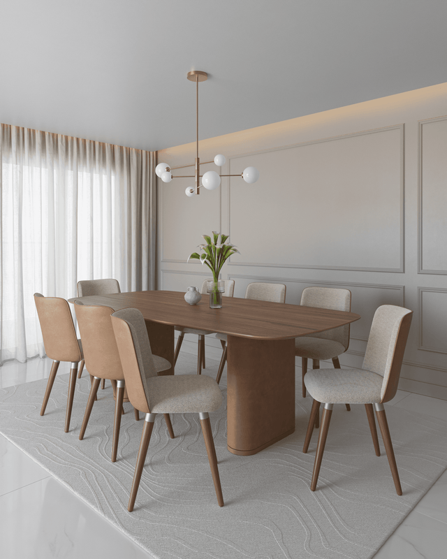 Conjunto c/ 2 Cadeiras de Madeira Dakota Giratória Champanhe