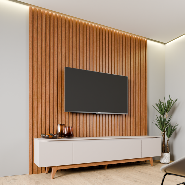 Painel Ripado Modular para TV Devin - 2.3 x 2.7
