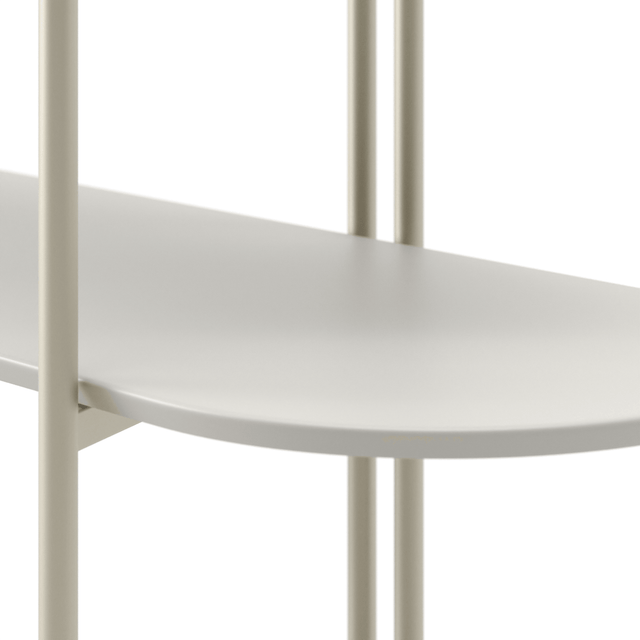 Estante Orgânica Industrial Aço MDF Enya 180 cm - Champanhe