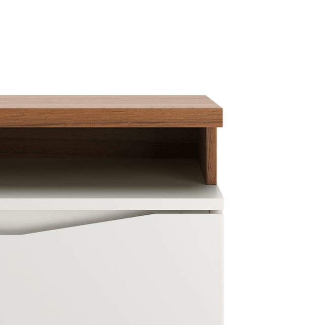 Rack Flynt ST para TVs até 75 Polegadas 3 Portas 185cm Off White com Canella