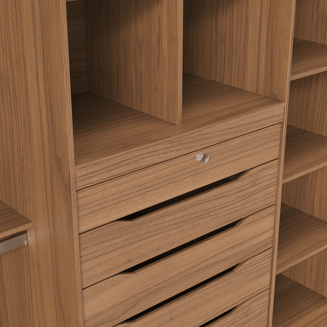 Guarda-Roupa 100% MDF Montclair 3 portas de correr com gaveta porta jóia - 275 cm