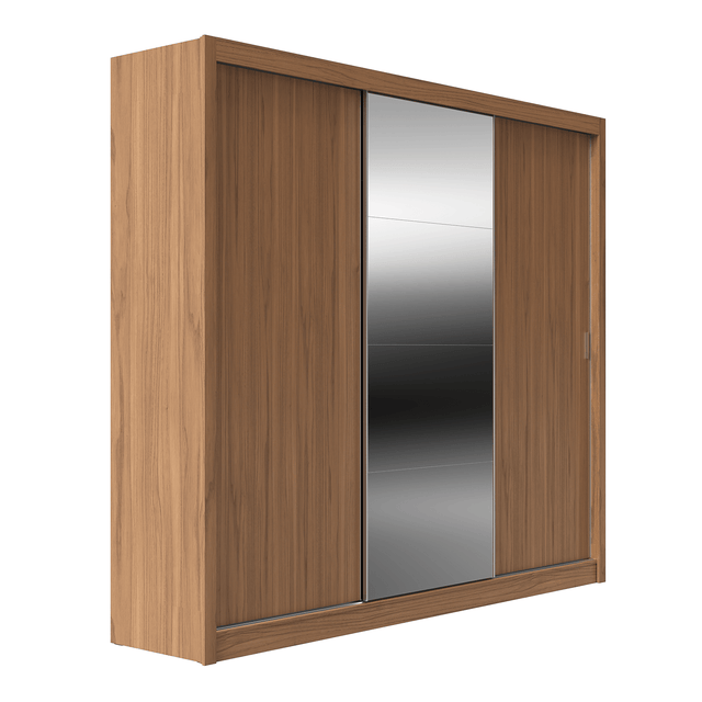 Guarda-Roupa 100% MDF Montclair 3 portas de correr com gavetas Ele/Ela - 275 cm