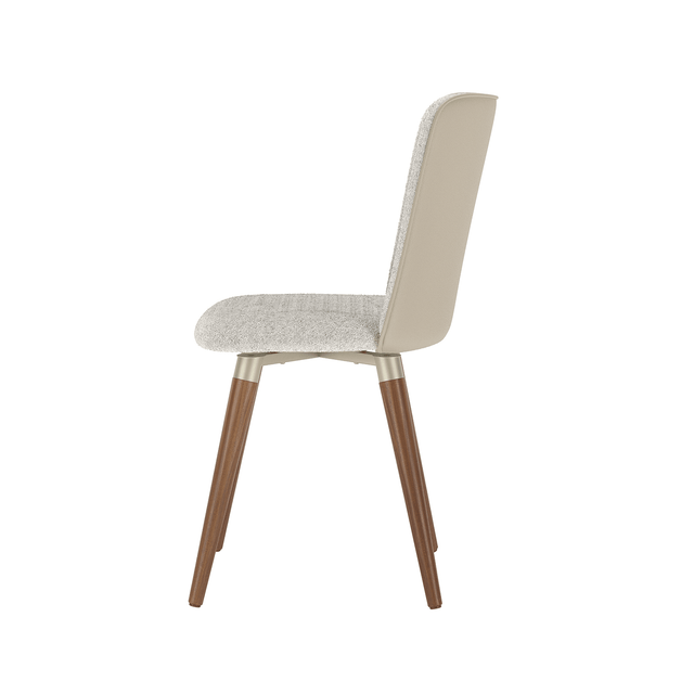 Conjunto c/ 2 Cadeiras de Madeira Dakota Giratória Champanhe