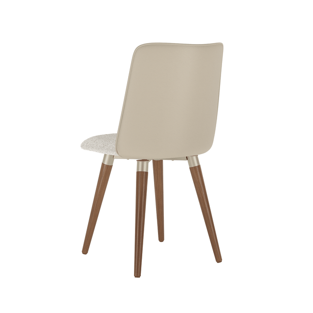 Conjunto c/ 2 Cadeiras de Madeira Dakota Giratória Champanhe