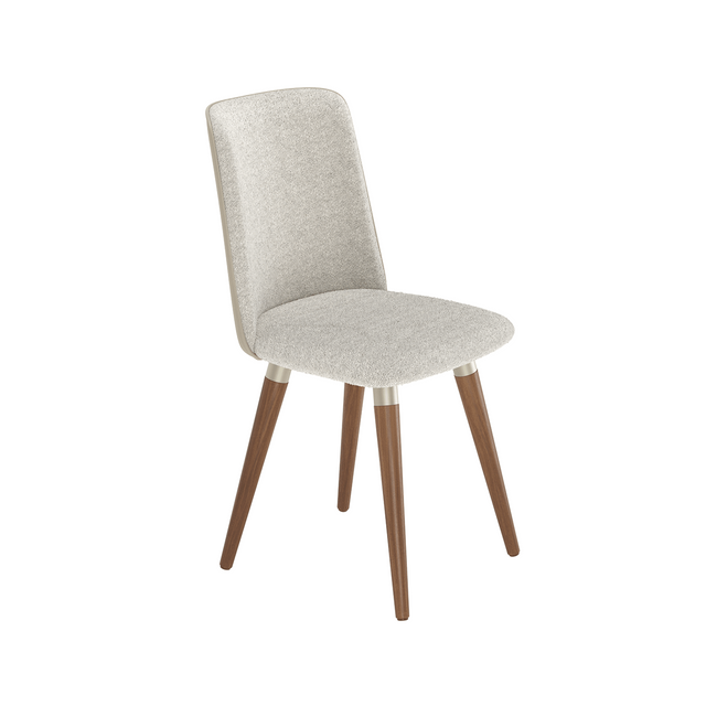 Conjunto c/ 2 Cadeiras de Madeira Dakota Fixa Natural Champanhe