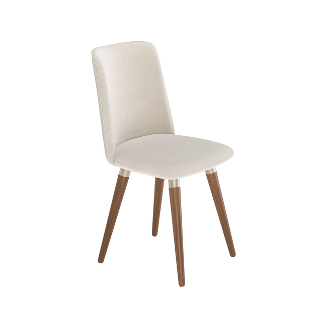 Conjunto c/ 2 Cadeiras de Madeira Dakota Fixa Natural Champanhe