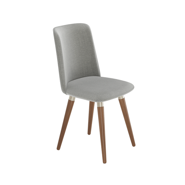 Conjunto c/ 2 Cadeiras de Madeira Dakota Fixa Natural Champanhe