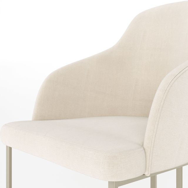 Cadeira de Aço Carbono Albany - Champanhe