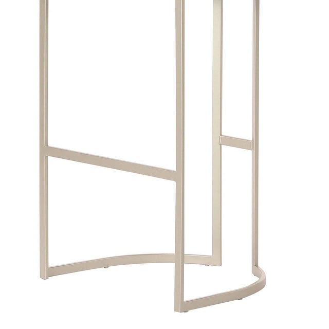 Banqueta Alta de Aço Beverly - Champanhe - Champanhe c/ Linho Mescla Cru - Linked 200 02