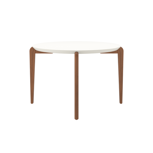 Mesa de Jantar Donatella para 4 lugares com vidro - Redonda 115cm