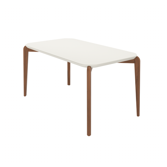 Mesa de Jantar Donatella para 6 lugares com vidro - Retangular 160cm