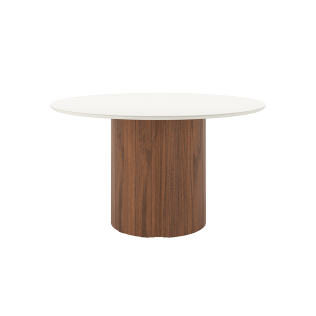 Mesa de Jantar Kalina 135 cm Redonda com Vidro
