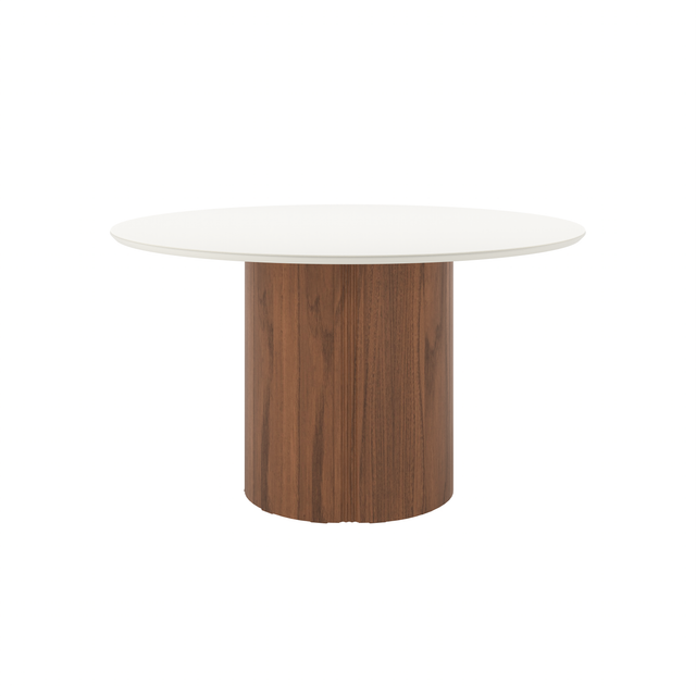 Mesa de Jantar Kalina 135 cm Redonda com Vidro