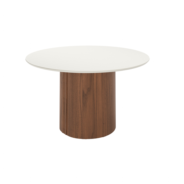 Mesa de Jantar Kalina 135 cm Redonda com Vidro