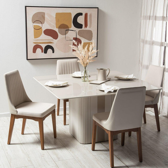 Mesa de Jantar Liege 135 - Off White Fosco