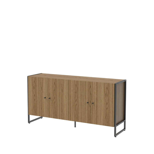 Balcão Voss 146 cm - Freijó c/ Preto Fosco