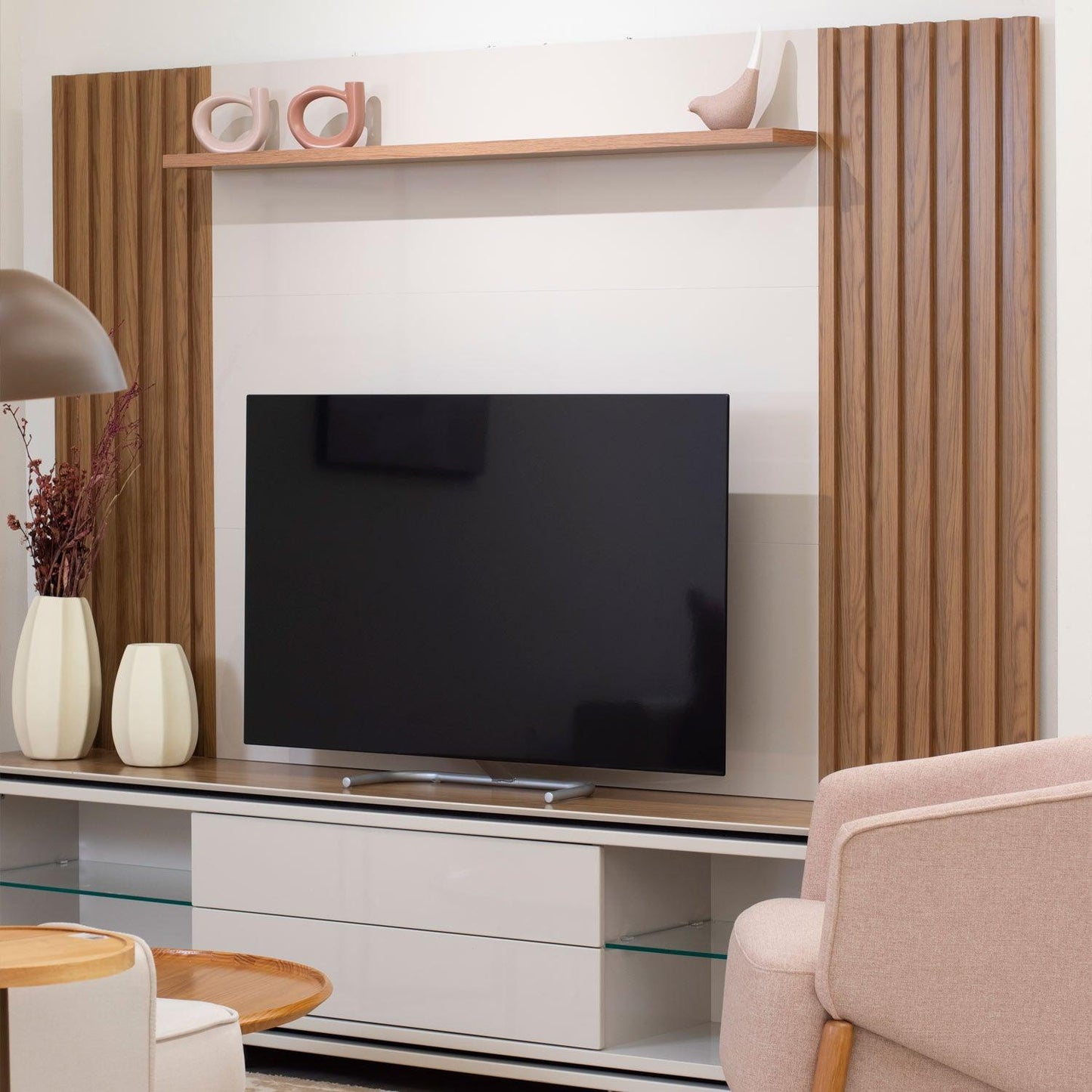 Rack Lewis com Painel Allure 220 cm