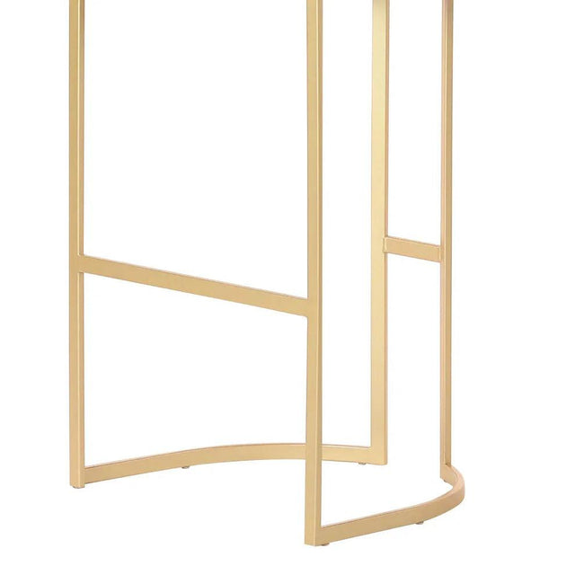 Banqueta Alta de Aço Beverly Dourado e Stone