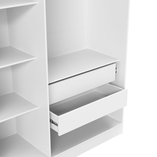 Guarda-Roupa Casal 6 Portas 4 Gavetas Lazzaro 231cm Branco