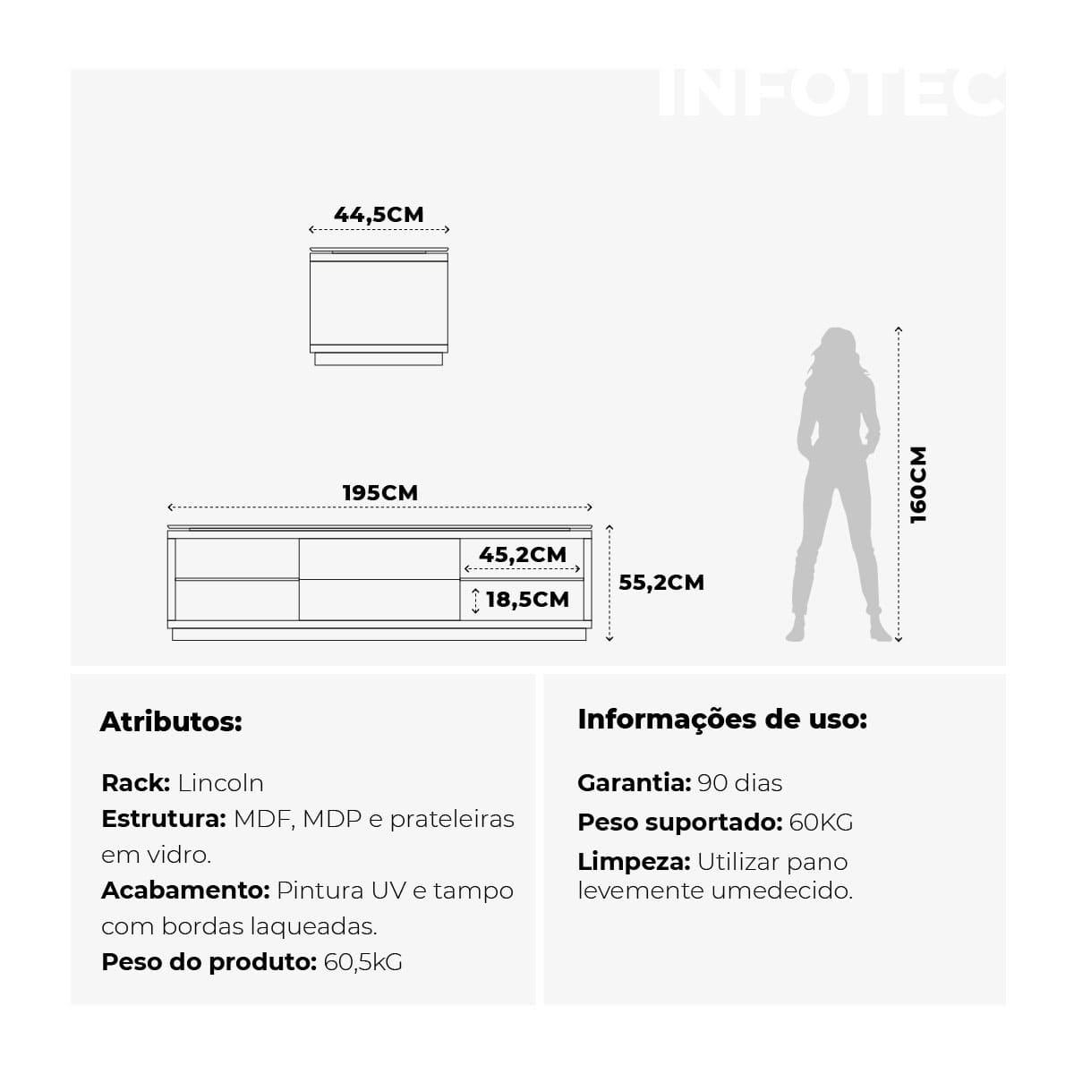 Rack New Lincoln 195 cm