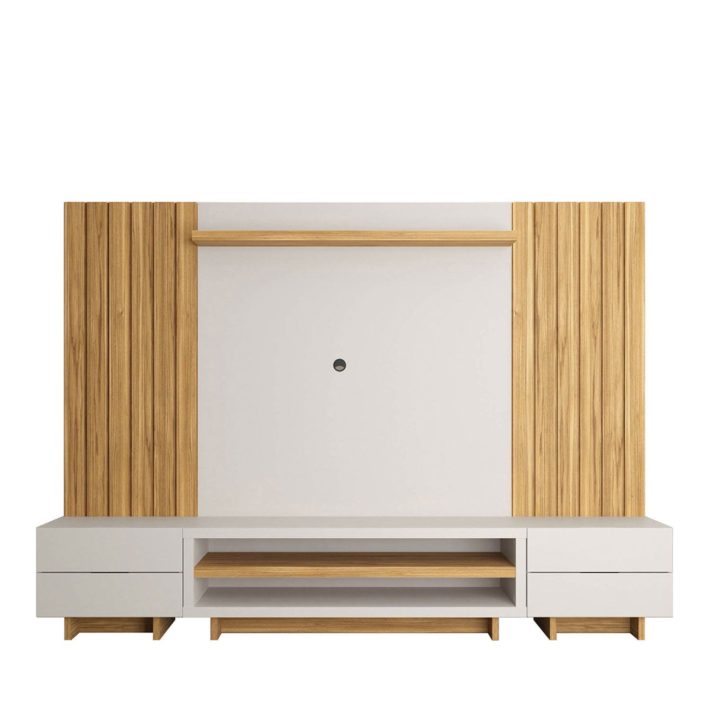 Rack com Painel Ivar Cinamomo c/ Off White Fosco 250 cm